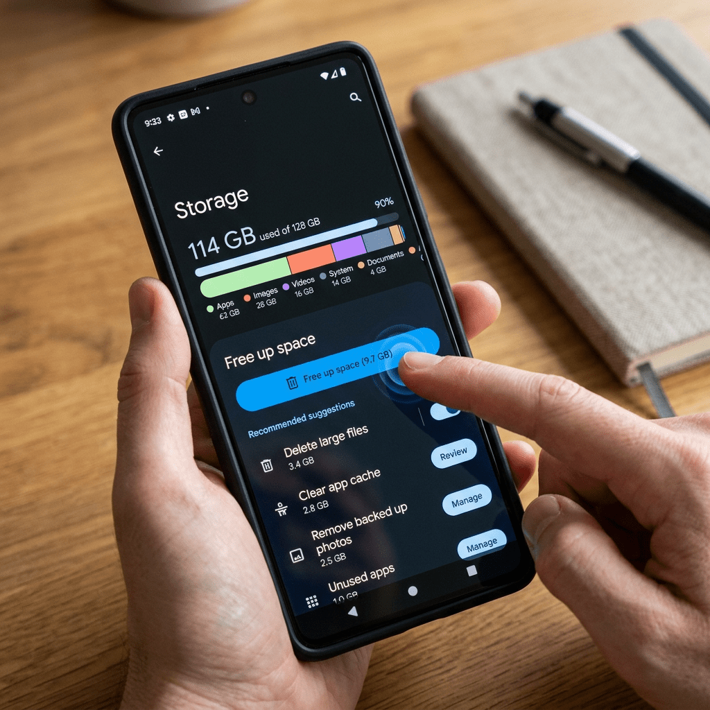 Freeing up space on Android phones